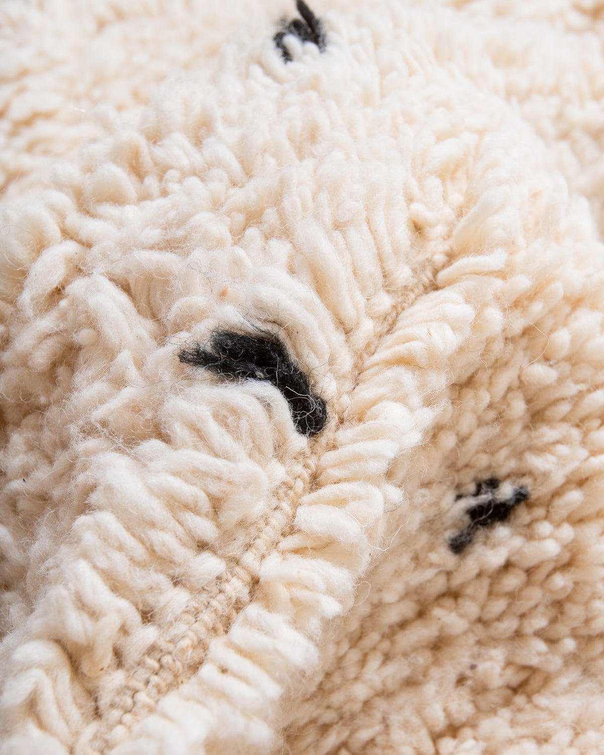 Modern, designer, handcrafted Berber rug from Morocco. Beniourain carpet with beautiful colours and patterns and fluffy wool texture.